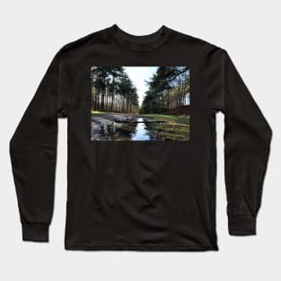 Reflection in Swinley Forest Long Sleeve T-Shirt